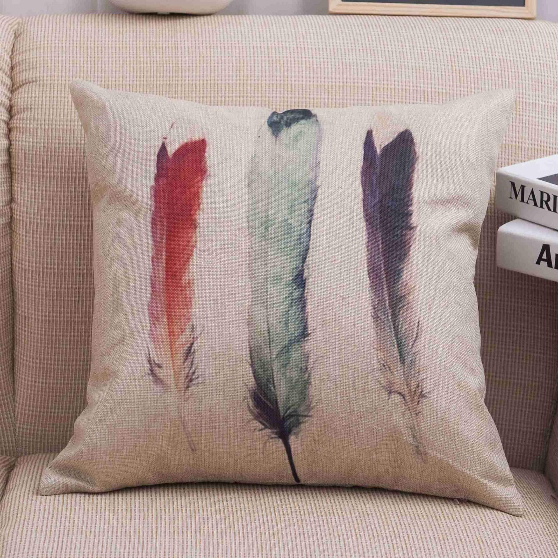 Feather Fascination Printed Pillow Covers - Theone Apparel