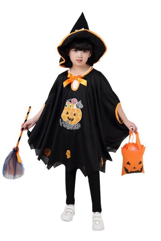 Full Set Halloween Little Witch Girl Costume - Theone Apparel