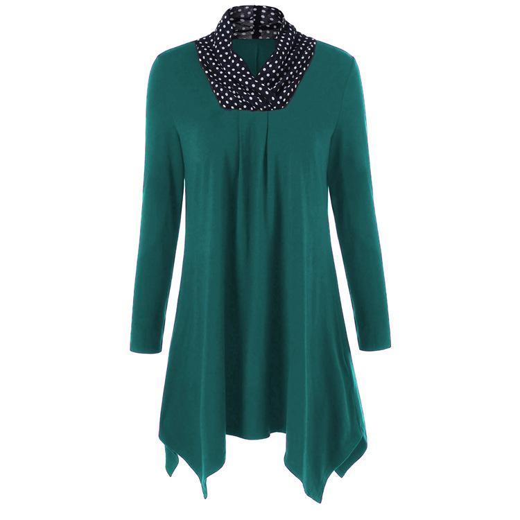 Polka Dot Schal High-Low Pullover