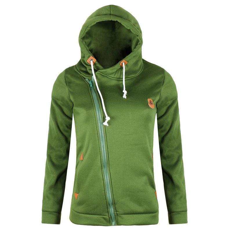 Trendy side zip drawstring hoodie