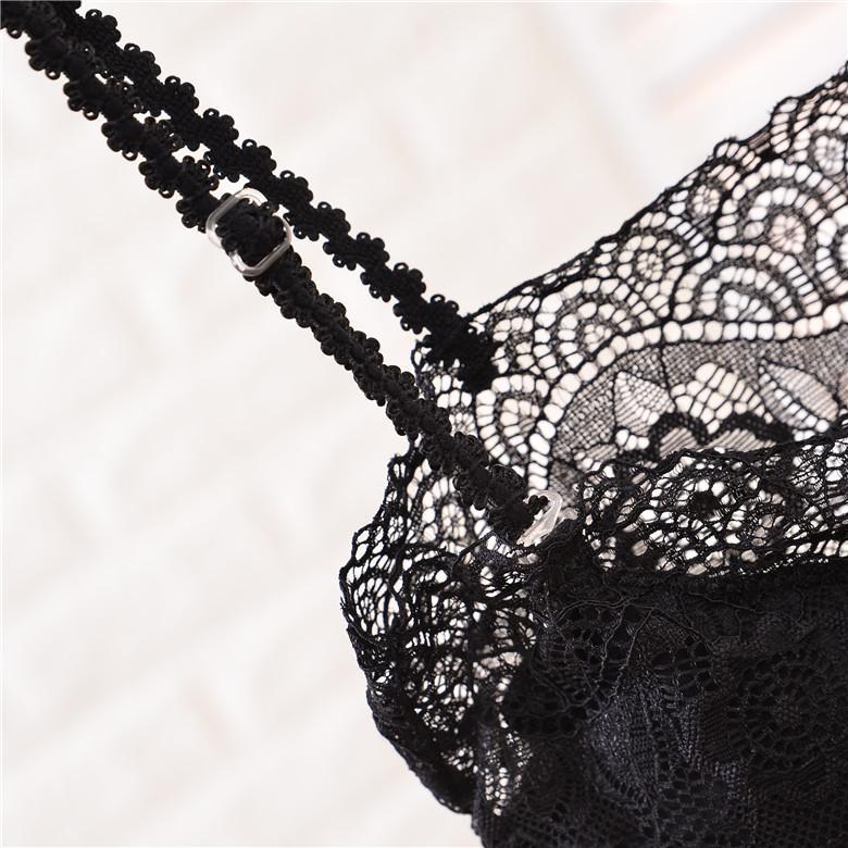 Half Shirt Black Lace Bralette - Theone Apparel