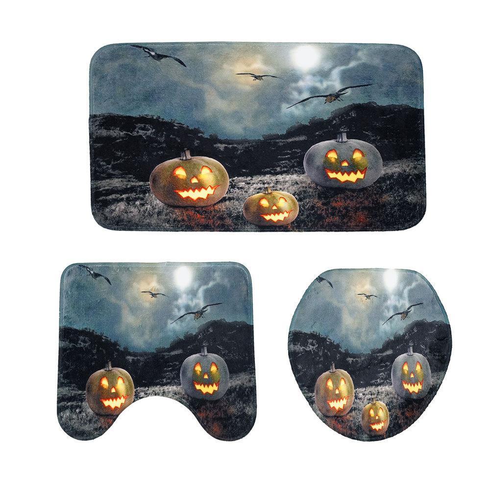 Ensemble de tapis de bain obsédant Halloween