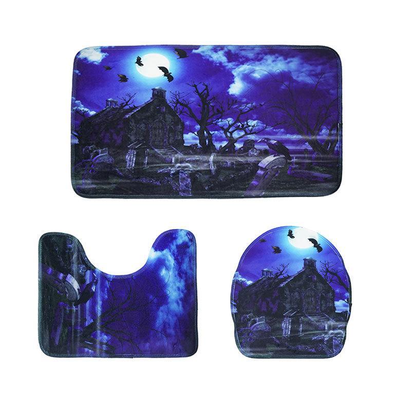 Halloween To Remember Bath Mat Set-621-0038-S6-Theone Apparel