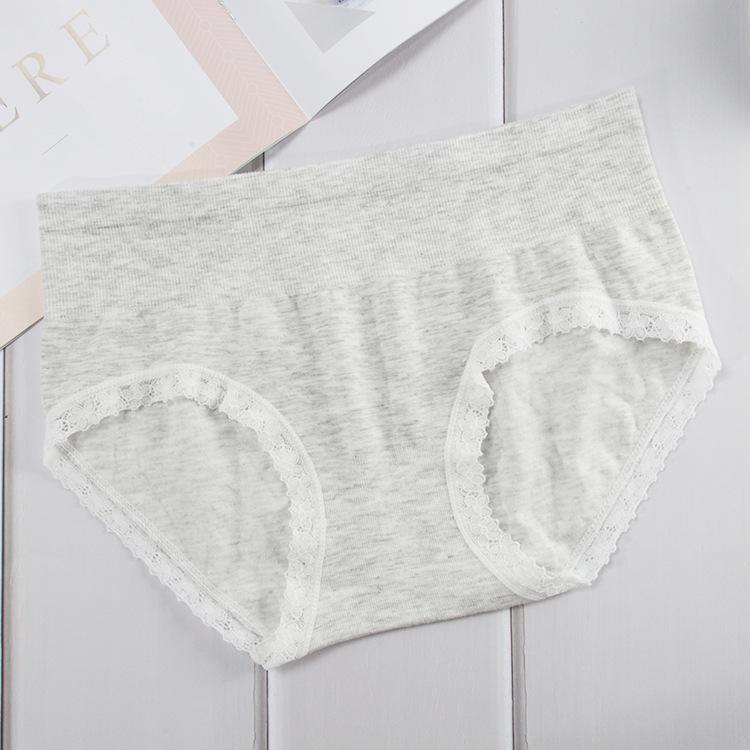 Heather Gray Lace-Trimmed Panty-Gray-Theone Apparel