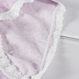 Heather Gray Lace-Trimmed Panty - Theone Apparel