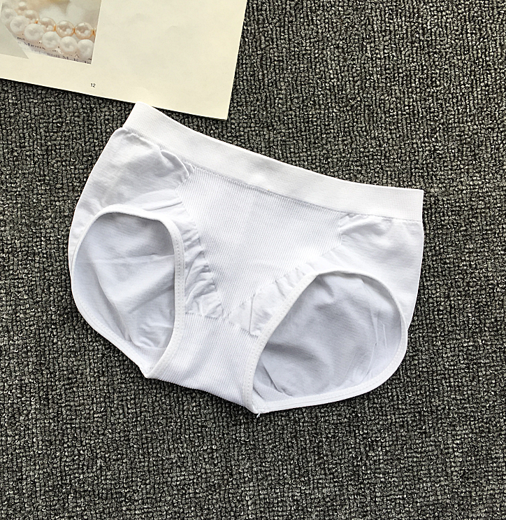 High Waisted Elastic Waistband Full Coverage Briefs-White-Theone Apparel