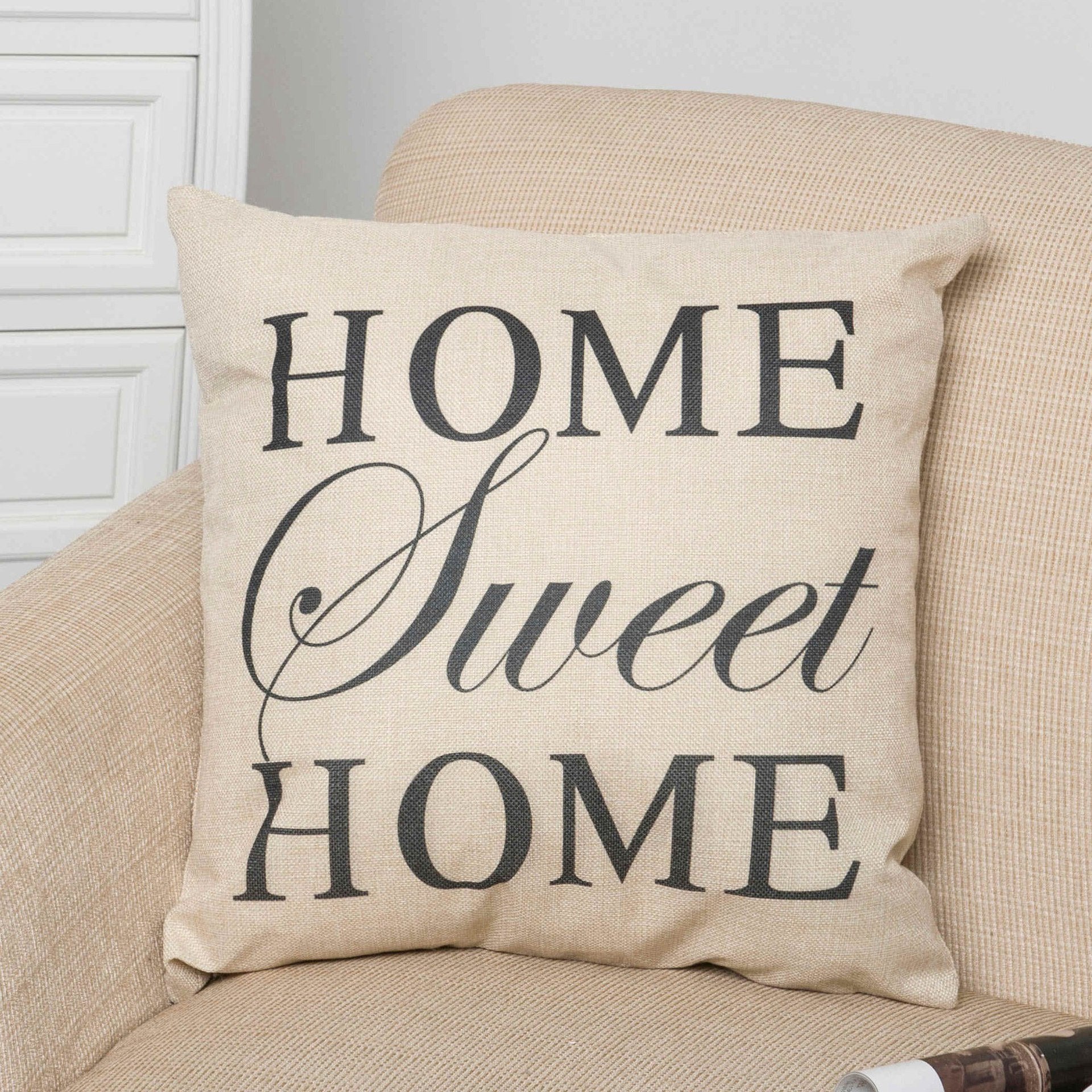 Home Sweet Home Square Pillow Cover-601-0009-S2-Theone Apparel