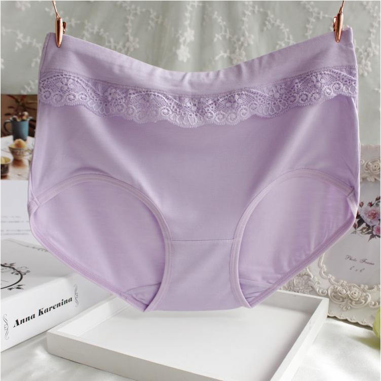 Lace Ruffle Nude High Rise Panty-Light Purple-Theone Apparel