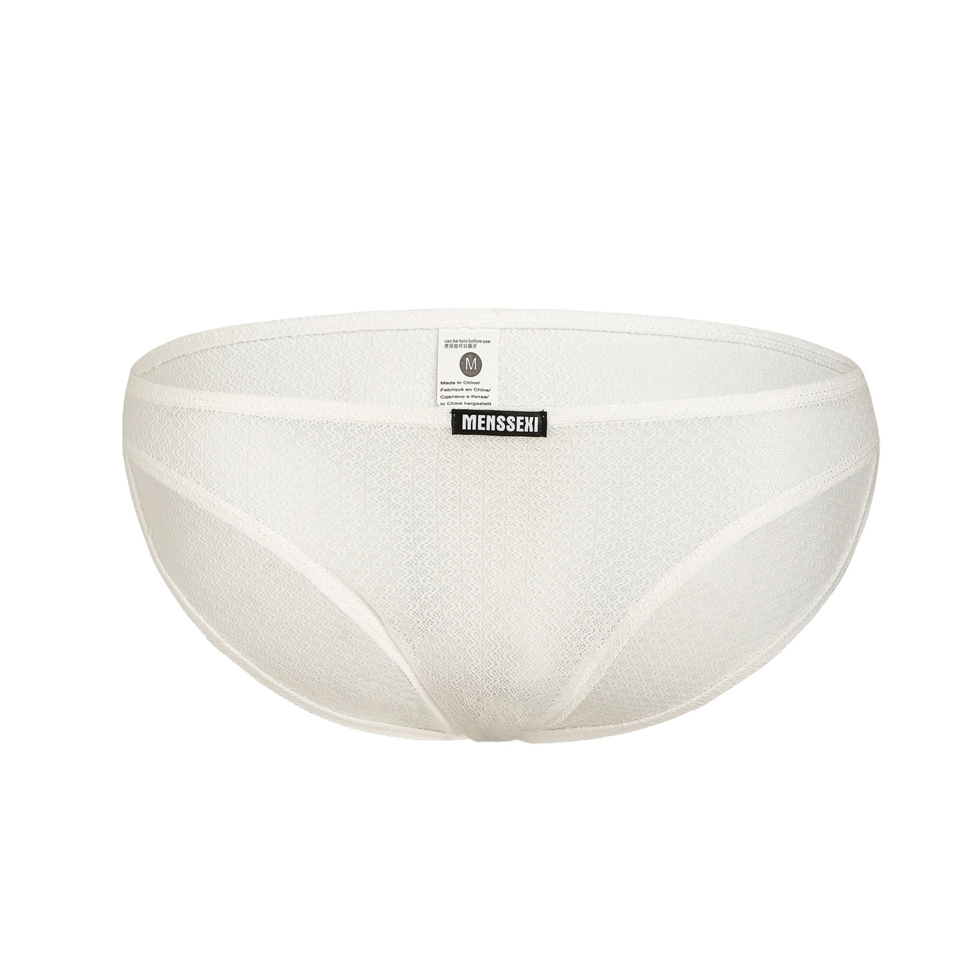 Lacy Transparent Men's Underwear-White-Theone Apparel