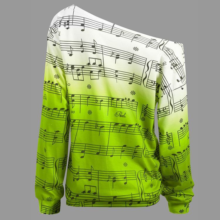 Maglione di note di musica ombre neon