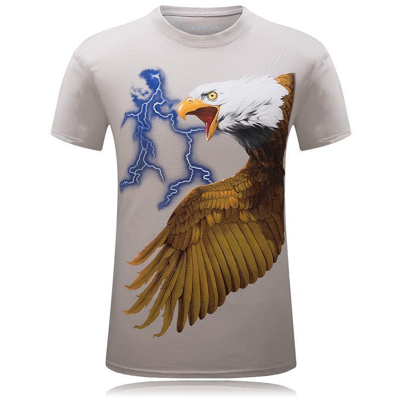 Lightning Strikes Eagle Flies EUA camisa