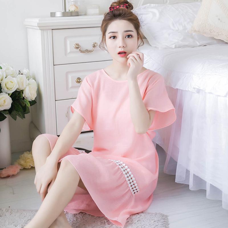 Loose Fit Vintage Embroidery Nightgown - Theone Apparel