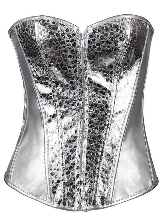 Magnetizing Metallic Corset Top - Theone Apparel