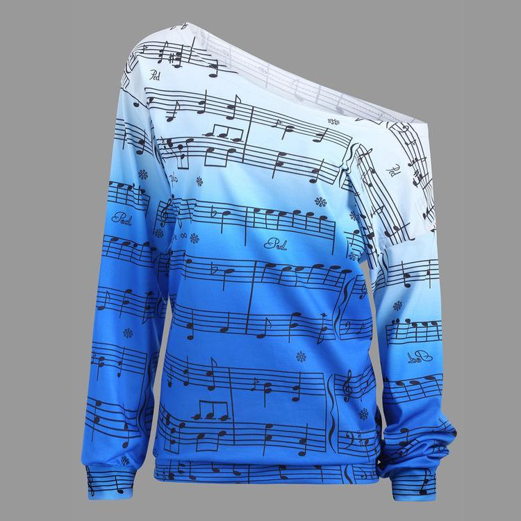 Maglione di note di musica ombre neon