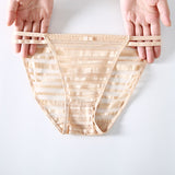 Transparent Mesh Low Rise Thong Panties