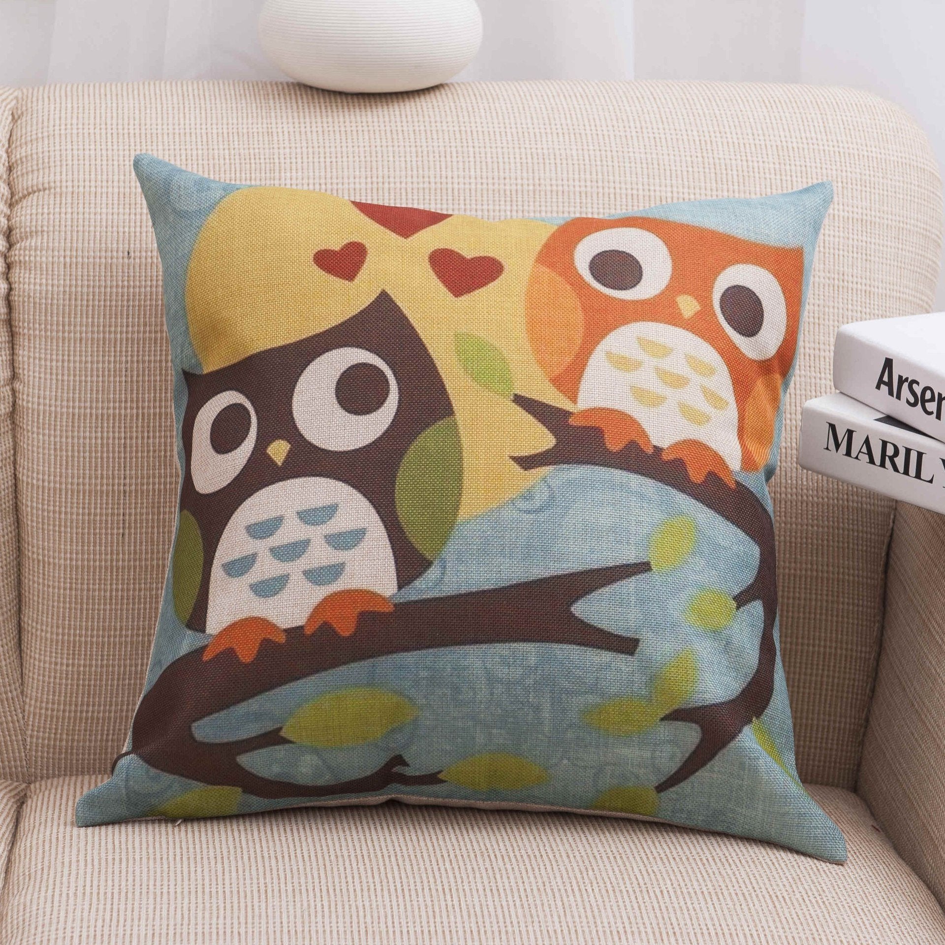 Owl Cuties Kids Square Pillow Capa