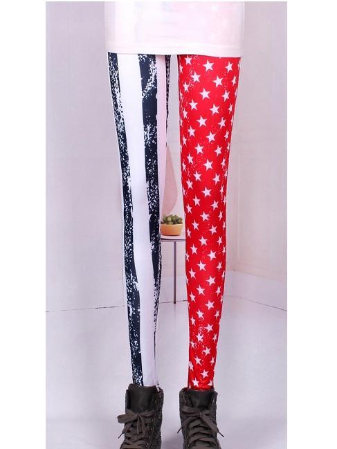 Leggings della moda Patriotic Stars & Stripes