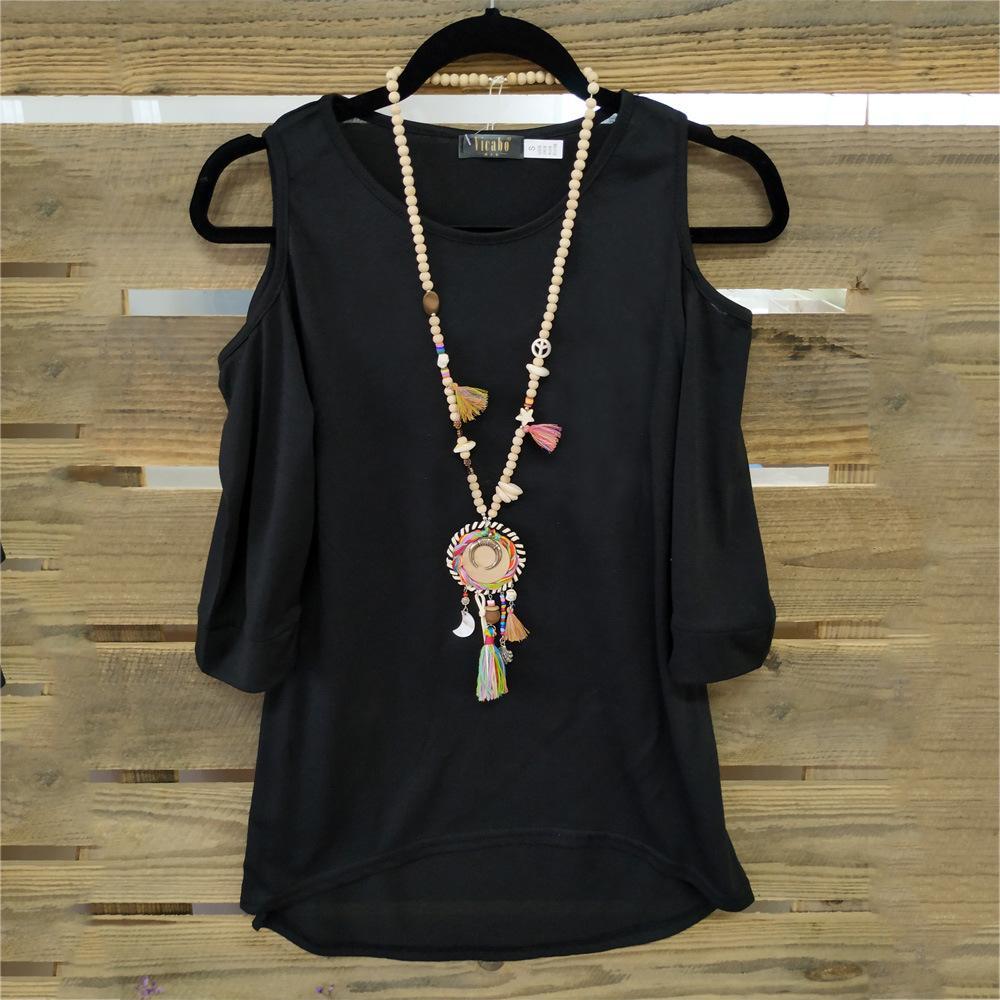 Peekaboo Cold Shoulder Sweater Top-Black-Theone Apparel
