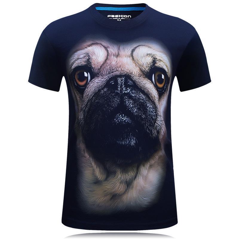 Pick Me Up Cute Pug Face Shirt-Blue-Theone Apparel