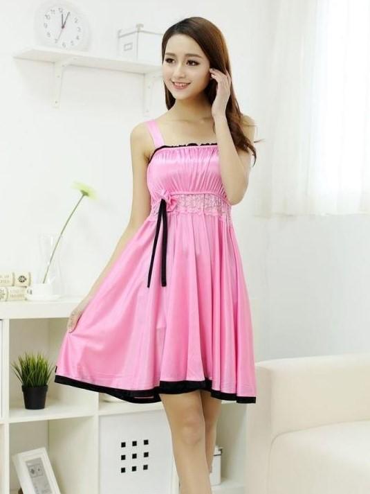 Pleated Mini Dress with Lace - Theone Apparel