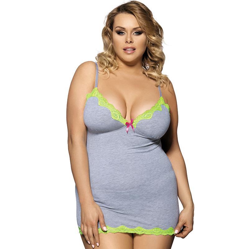 Plus Size Flirty & Casual Neon Dress-Gray-Theone Apparel