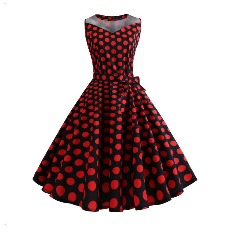 Pop Trends Polka Dot Print Kleid