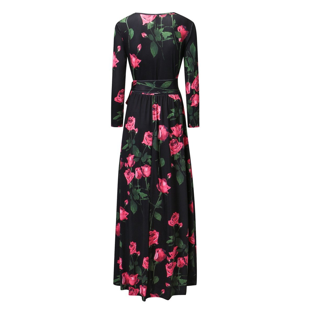 Pretty Pink Flower Print Wrap Dress