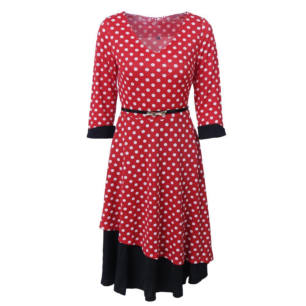 Double Layered Polka Dot Dress - Theone Apparel