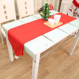 Lange rote Tischdecke für Weihnachtsfeiern