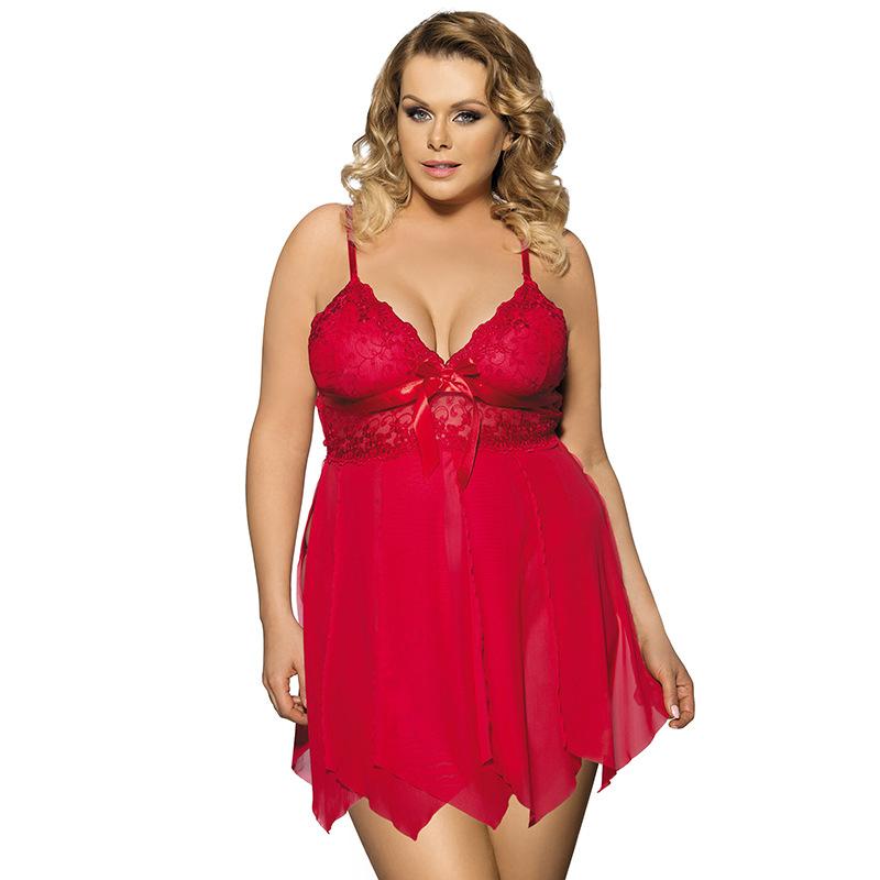 Plus Size Lace &amp; Sheer Lagenkleid