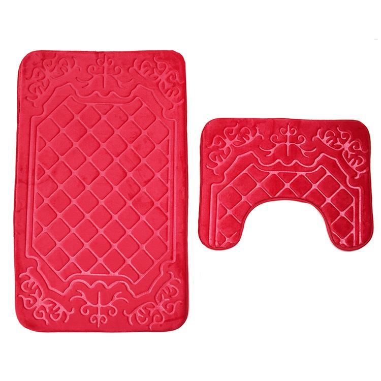 Ensemble de tapis de bain de contour de luxe matelassé