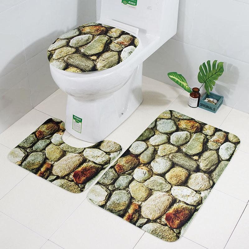 Rocks and Stone Bath Mat Set