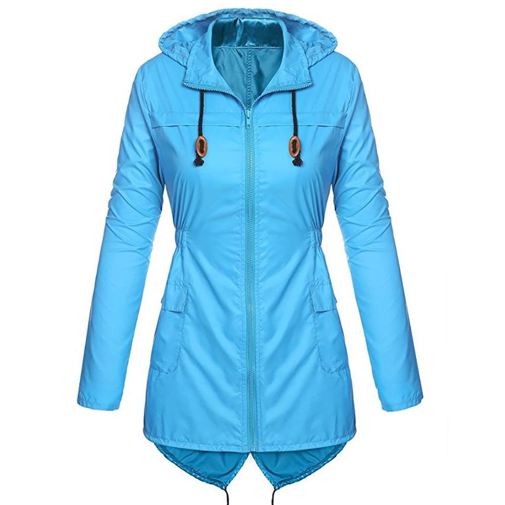 Chaqueta impermeable con cremallera completa