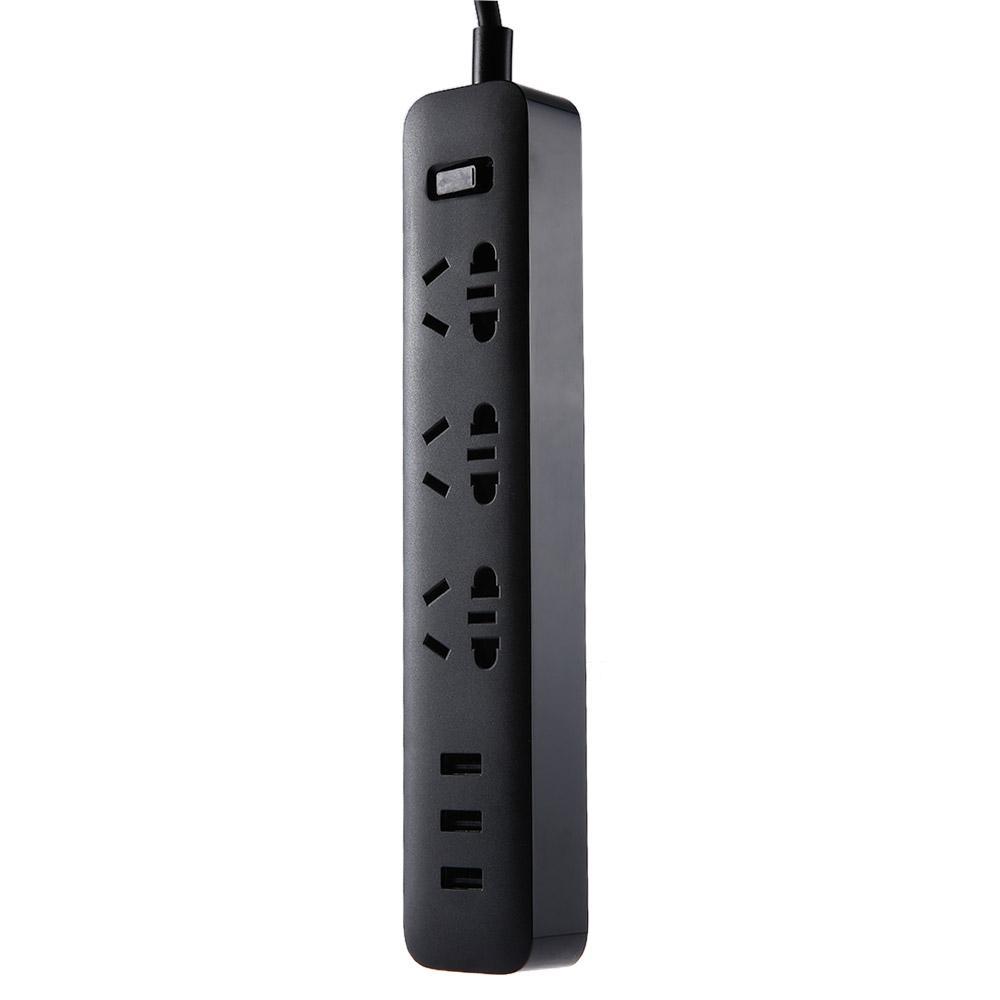 Smart Adaptation Power Strip with 3 Sockets-Black-Theone Apparel