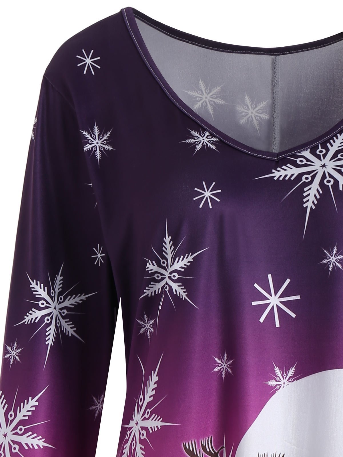 Snowflakes and Reindeer Plus Size Dress