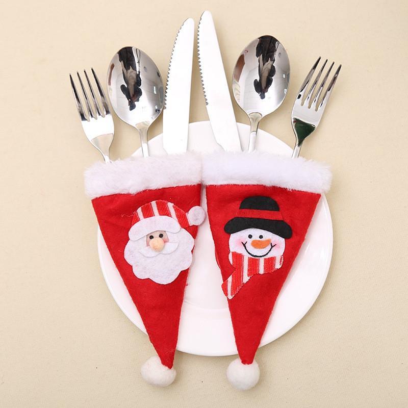 Snowman and Santa Cutlery Bag