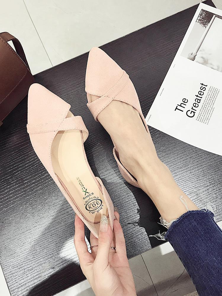 Soft Suede D'Orsay Ballet Flats