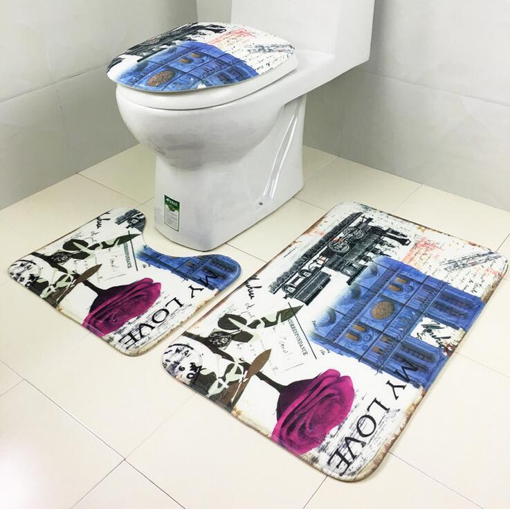 Three Piece Bathroom Carpet Set