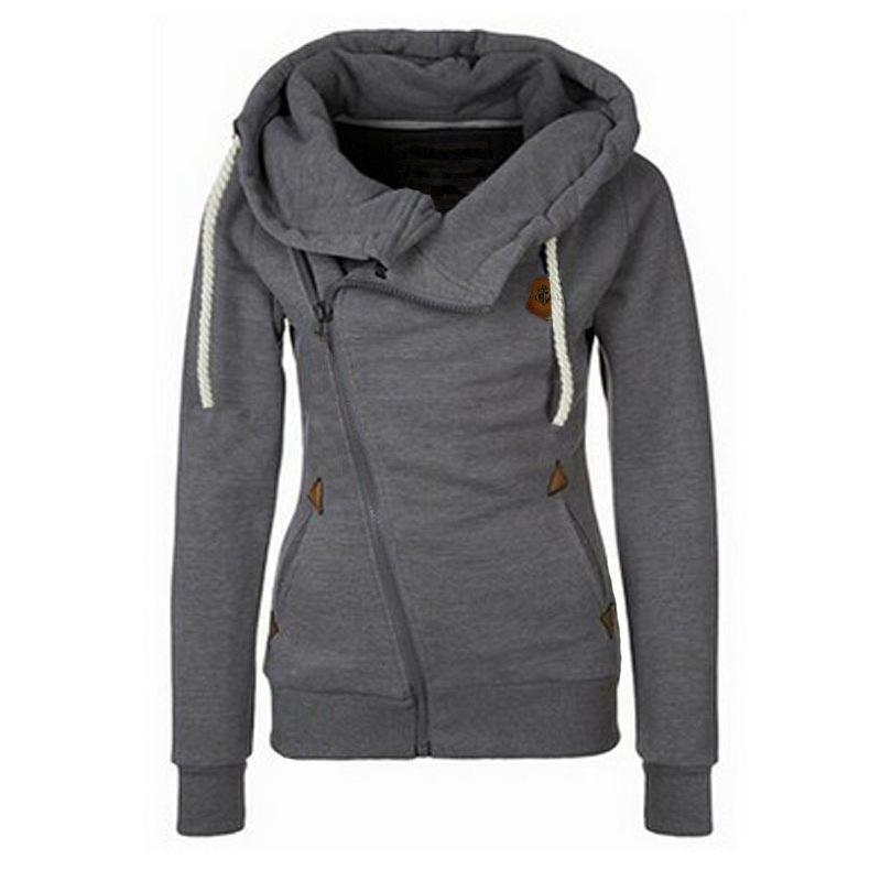 Trendy Side Zip Drawstring Hoodie