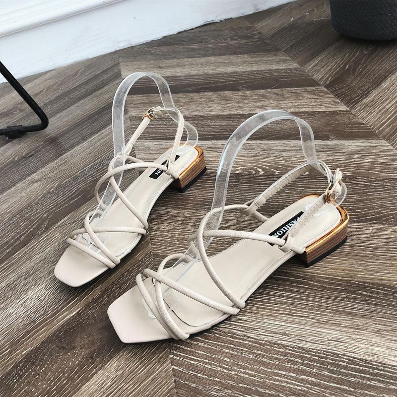 Buisriem enkel wrap sandalen