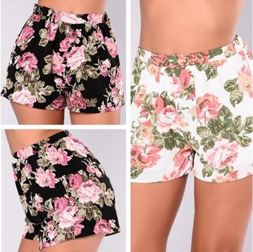 Vintage Floral Print Lounge Shorts