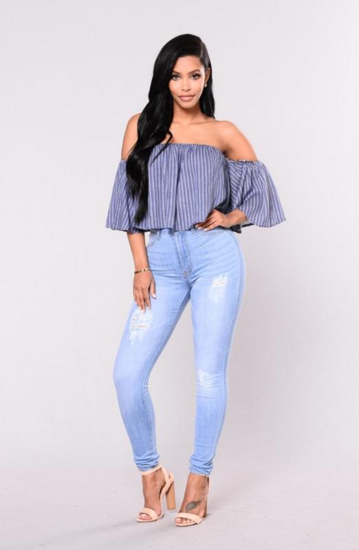 Whitewashed High Waist Skinny Jeans-Theone Apparel