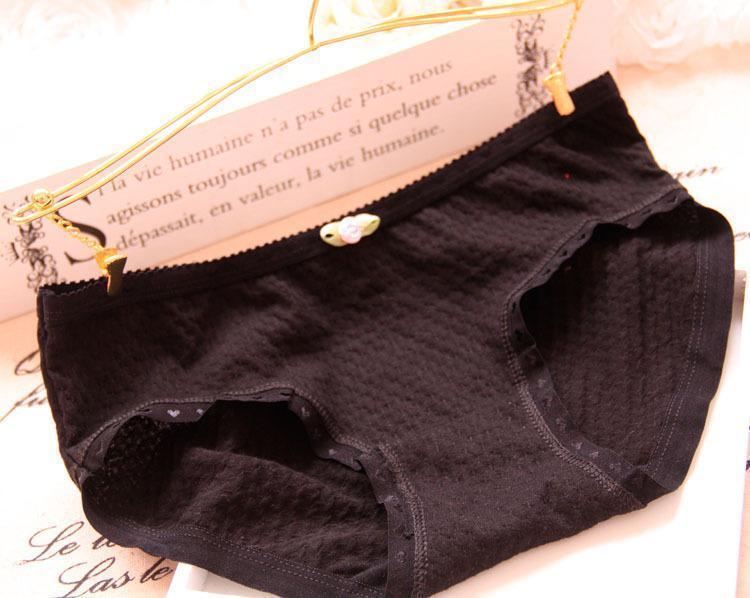 Tekstur Tenunan Panty Hipster Hitam