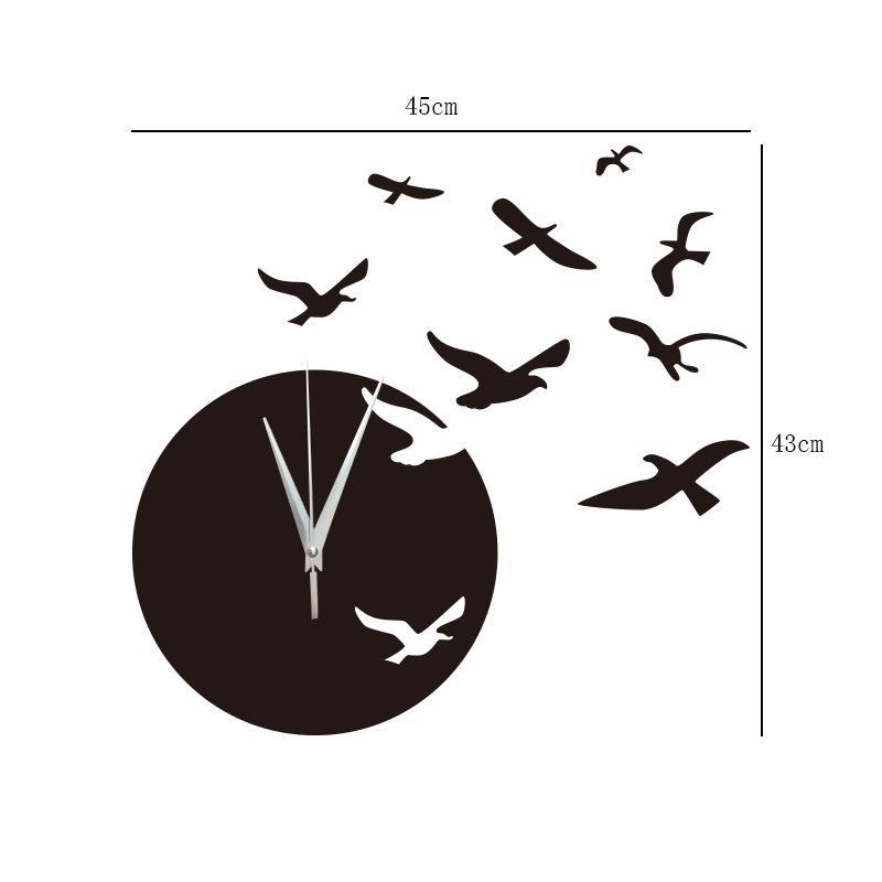 Acrylic Clock and Seagulls Wall Stickers - THEONE APPAREL