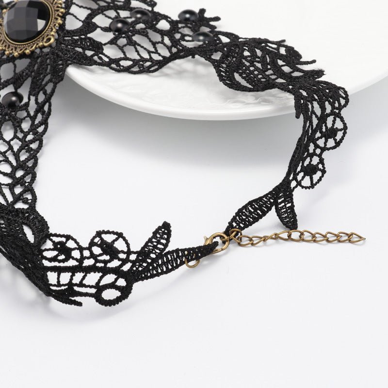 Black Lace Drop Choker - THEONE APPAREL