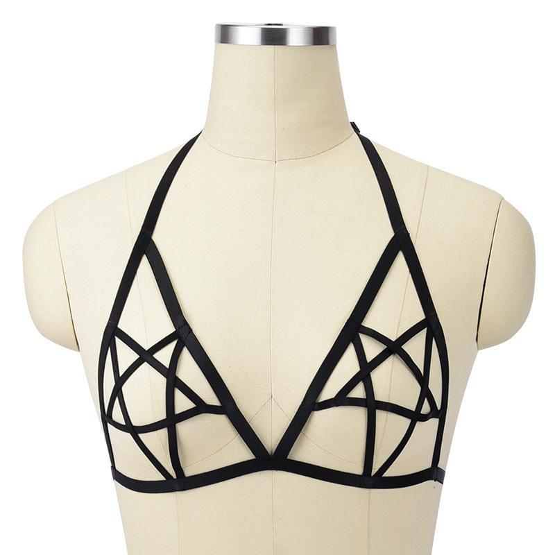 Black Star Open Cup Bra - THEONE APPAREL