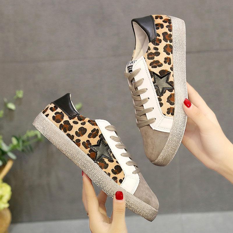 Cheetah Star Suede Sneaker Shoes - THEONE APPAREL